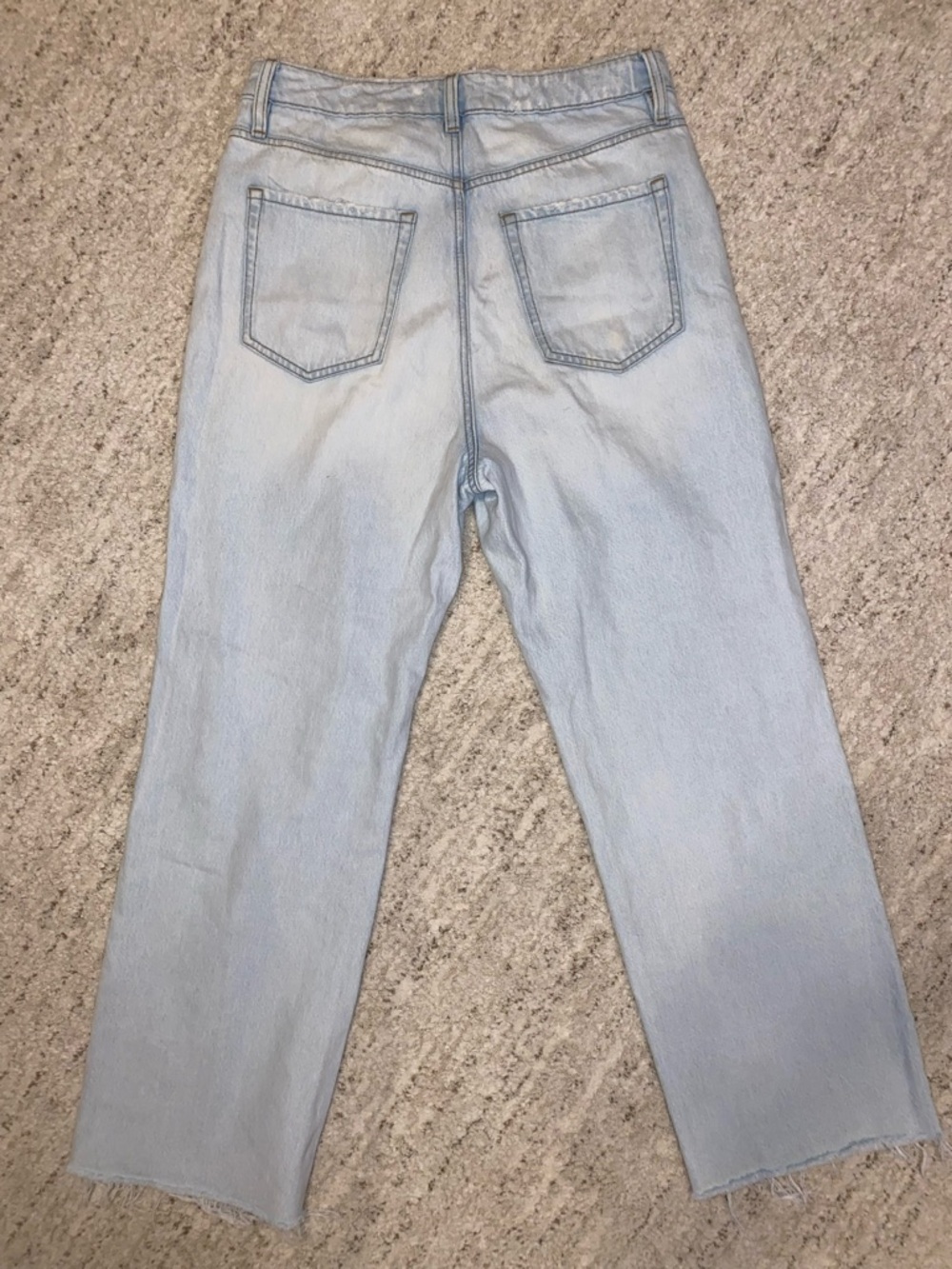 Garage Wide Leg Distressed Jeans in Light Wash Brileigh Blue 32" Waist - Picture 12 of 13